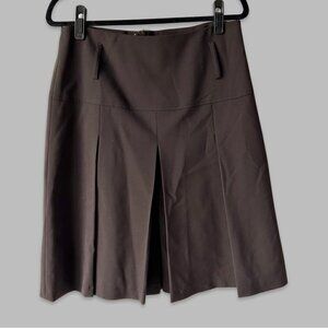 Marc Aurel Wool Blend Pleated Front Skirt